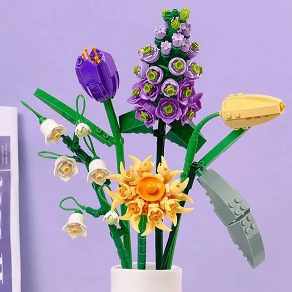 LOZ Mini Building Blocks #1672 Violet Bouquet Eternal Flowers II Brand New Seale